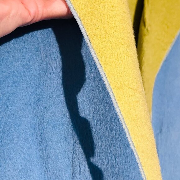 VTG Bernard Holtzman Harve Bernard Color Block Wool Blend Fleece Open Jacket - Picture 5 of 11